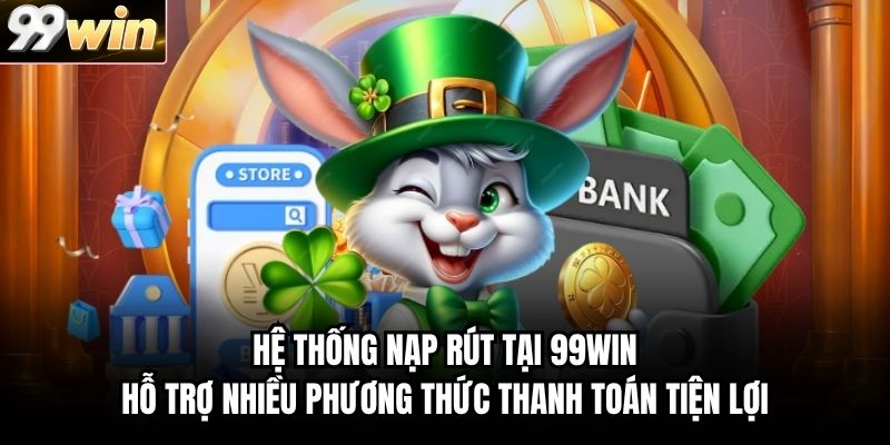Hệ thống nạp rút tại 99WIN hỗ trợ nhiều phương thức thanh toán tiện lợi